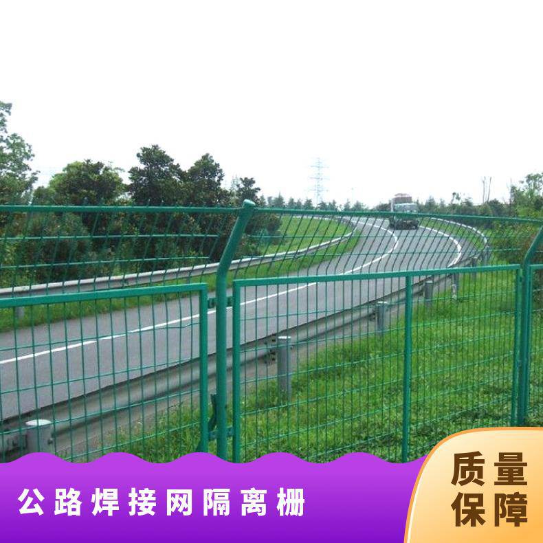 绿色浸塑护栏网 公路边隔离网双边丝易安装工程批发